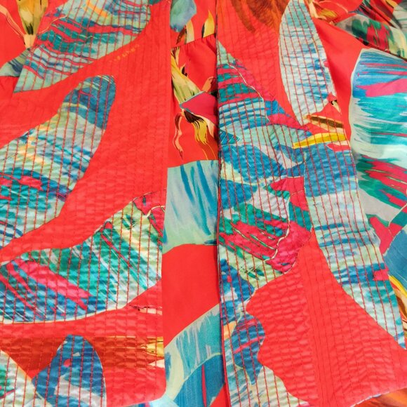 FARM RIO - Sweet Jungle Red Midi Dress - Size XL - Picture 9 of 14